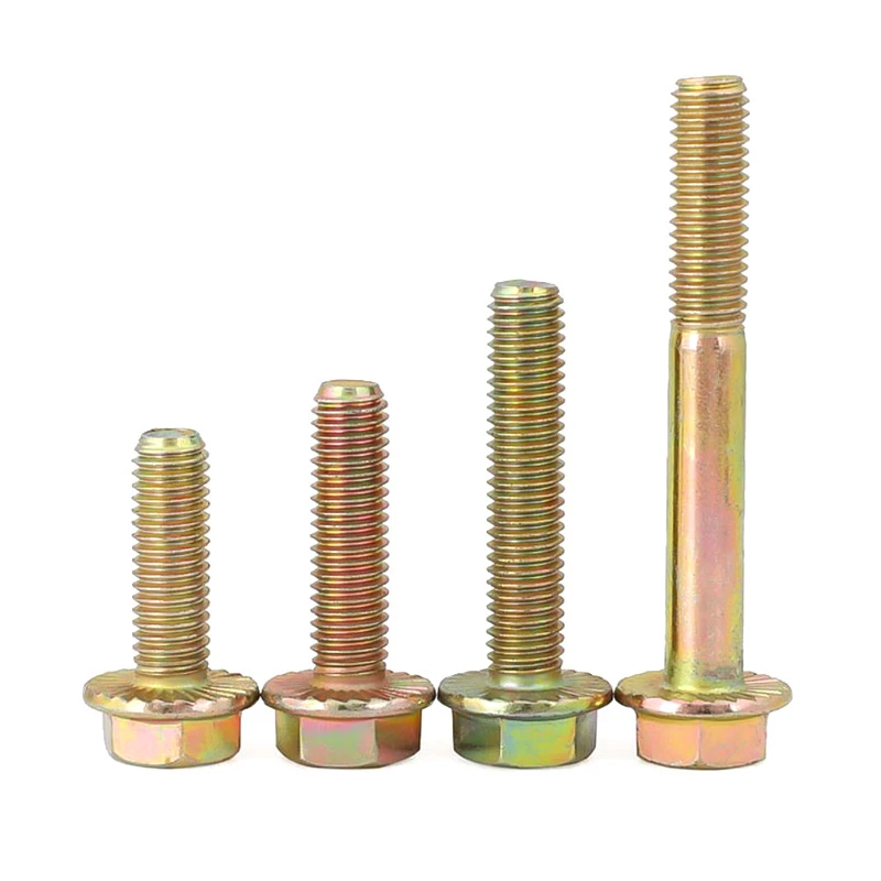 Color Zinc Plated GB5789 Flange Bolt