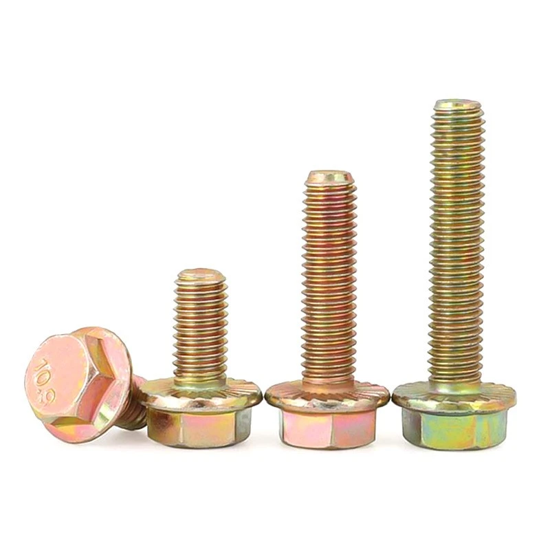 Color Zinc Plated GB5789 Flange Bolt